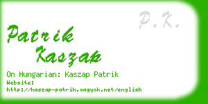 patrik kaszap business card